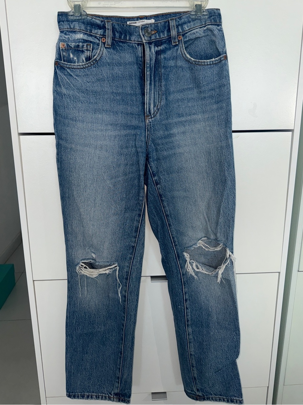 Garage Women’s Distressed Blue Denim Jeans